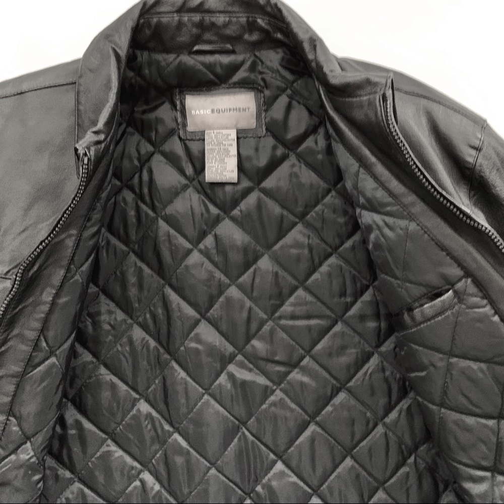 Leather Jacket Basic Equipment Size Small Black - image 8